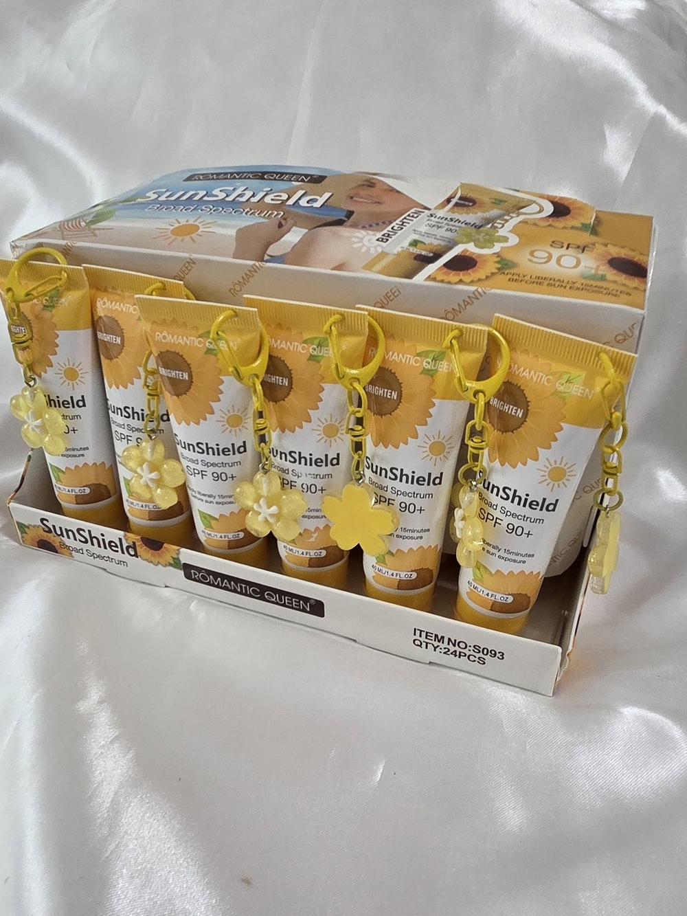 SPF 90+ Broad Spectrum Sunscreen Gel With Kaychain- Yellow